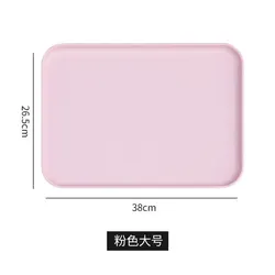 Eco-friendly Plastic Plate Reusable Rectangle Food Serving Tray Wheat Straw Dishes & Plates For Home Restaurant