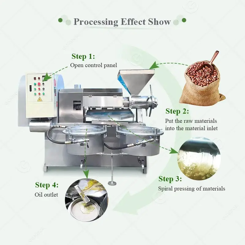 Screw Cold Press Big Mustard Seed Copra Corn Groundnut Oil Expelling Extraction Make Machine Presse Huile Price