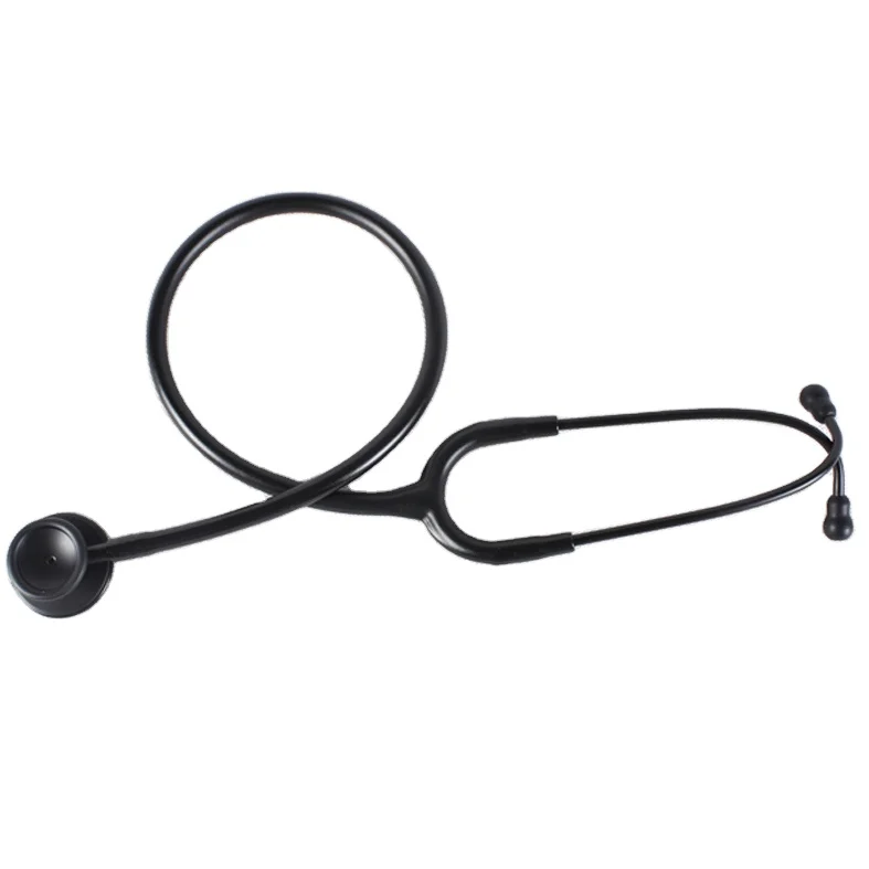 Оптовая продажа, профессиональный стетоскоп из нержавеющей стали с двойной головкой черного цвета