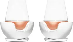 VoChill Stemless Wine Glass Chiller Keep the Chill In Your Glass New Wine Accessory eparable & Refreezable Chill Cradle