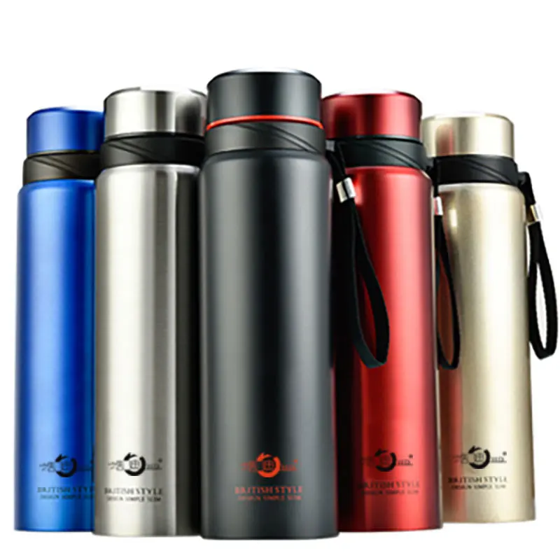 Thermos Water Bottle Flat Factory Direct Price Glass Vacuum Flasks & Thermoses Stainless Steel Straight Cup Temperature Display
