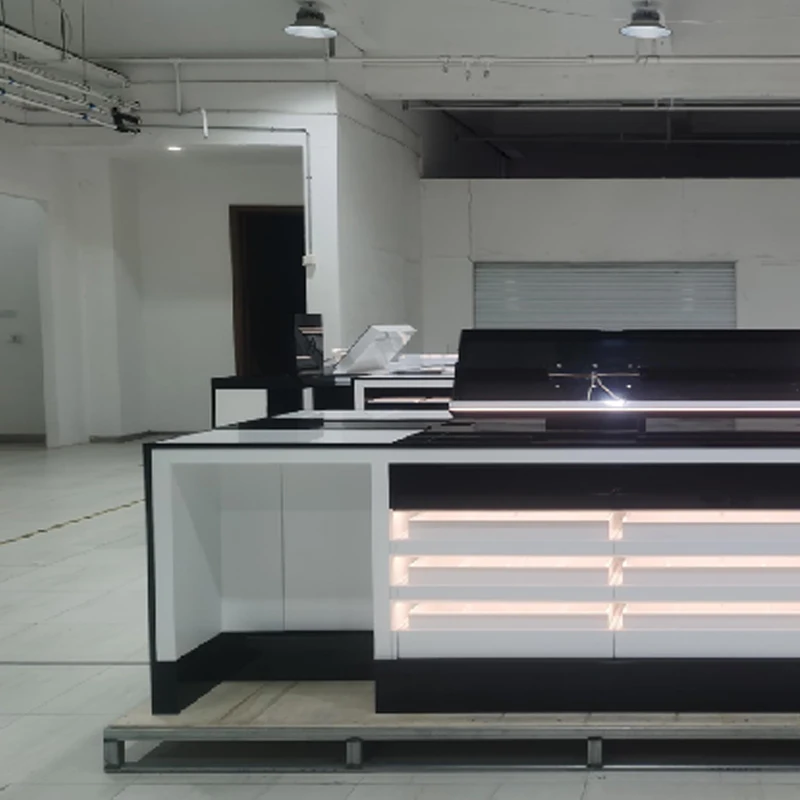 Retail store display fixtures gondola display wood stand phone shop design for hanging displays