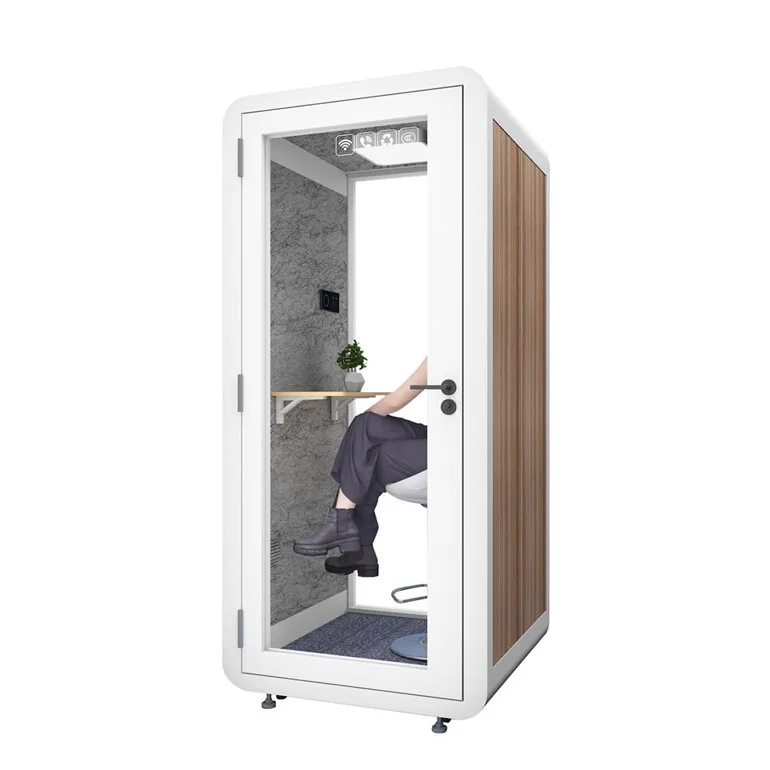 Diy portable soundproof convenient office pod Silent private work telephone box acoustic vocal recording  backyard meeting booth