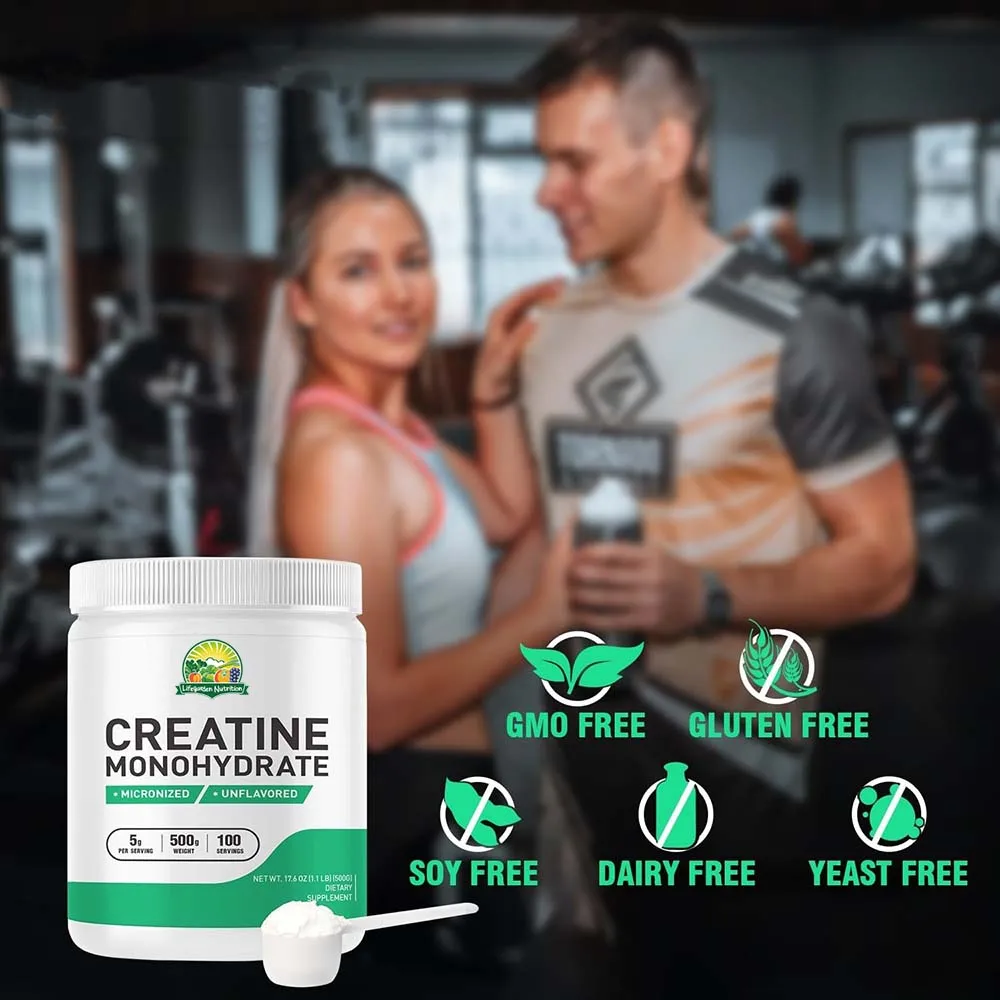 Custom Logo Sports Supplement Vegan Healthcare Monohidrato De Creatina Creatine Monohydrate Powder Micronized Creatine