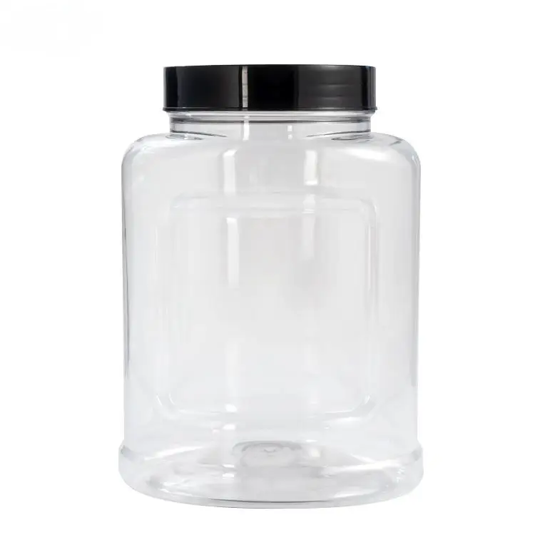 MAYSURE Custom Label 1000ml 1200ml 1500ml 1800ml 3000ml Clear Plastic Bottle Food Grade Storage Jars with Lid