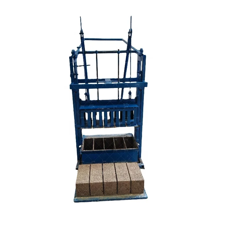 100% manual hand concrete hollow block making machine no need electricity and diesel engine