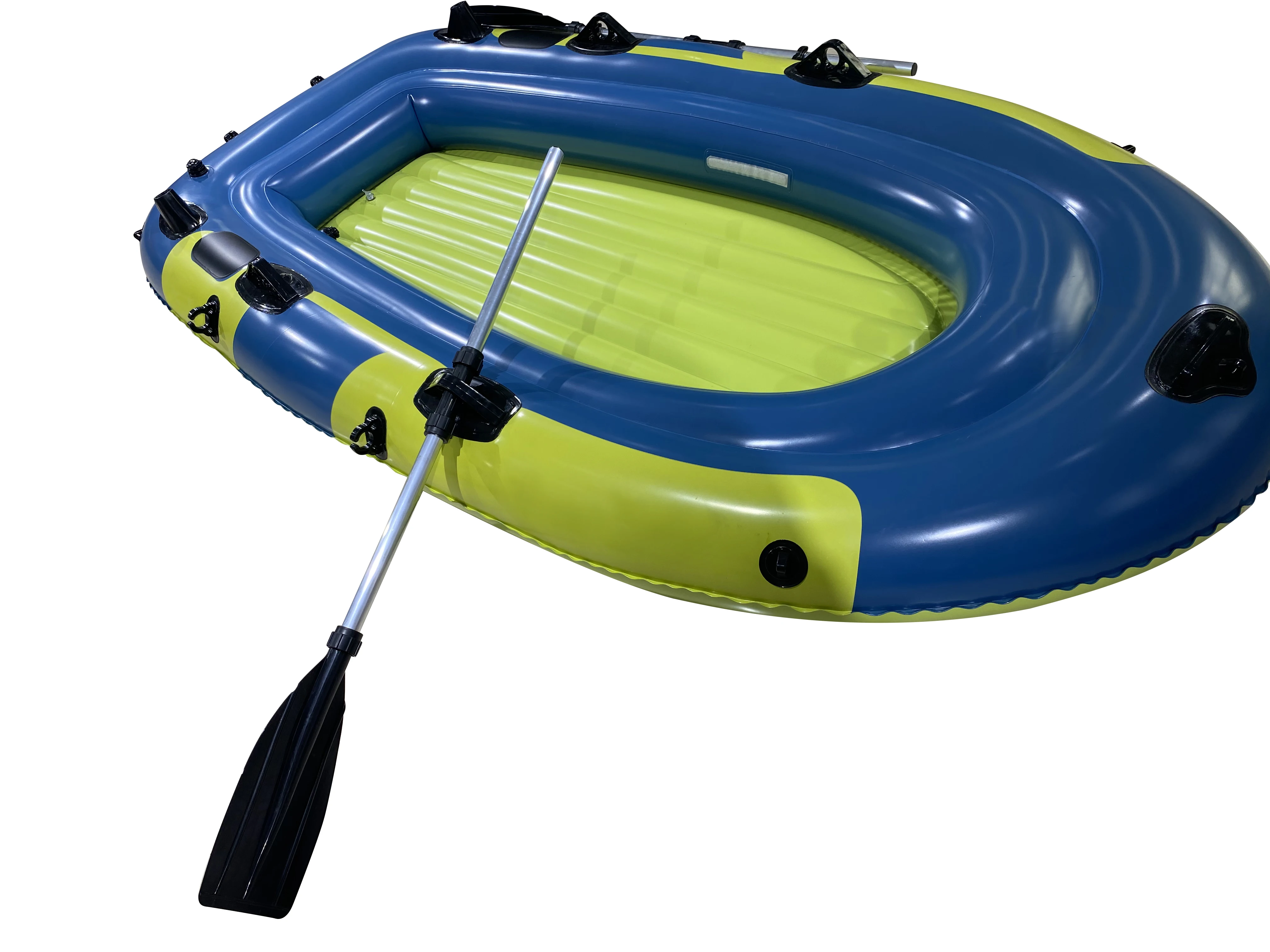 custom environmental friendly pvc portable inflatable air boat fishing rowing boat