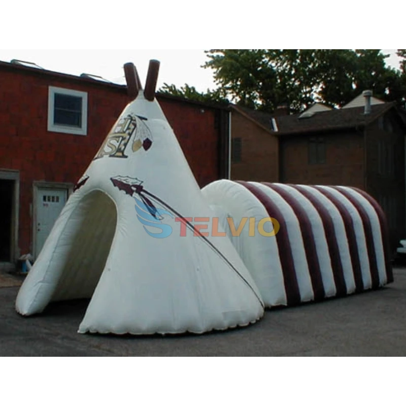 Giant advertisement inflatable mascot tunnel inflatable tiger football tunnel for game entrance