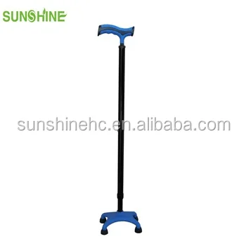 CA237 легкая алюминиевая четырехъярусная трость с мягкой ручкой для пожилых людей принадлежности реабилитационной