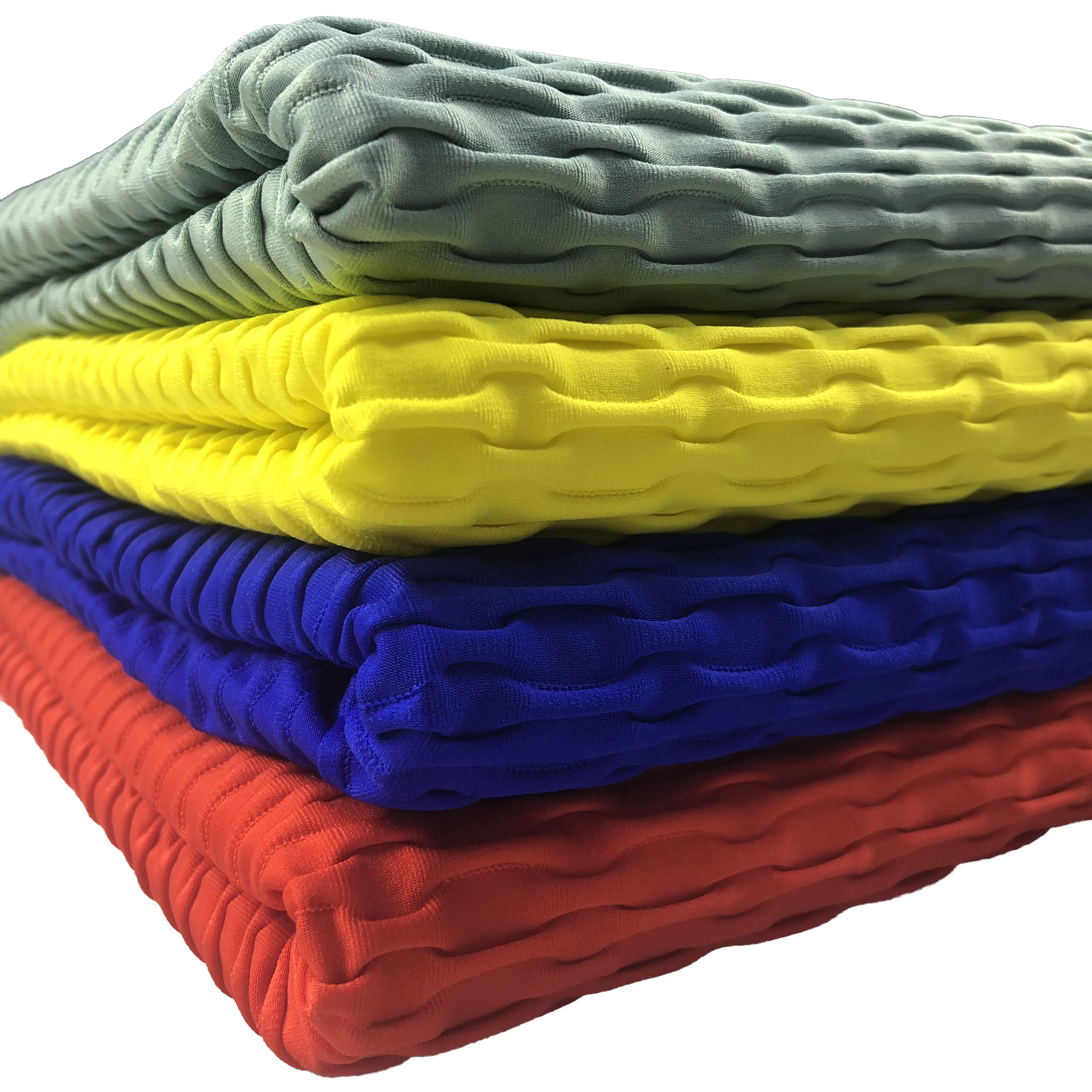 new design polyamide 80 elastane 20 crinkle knit fabric spandex with pleated textured