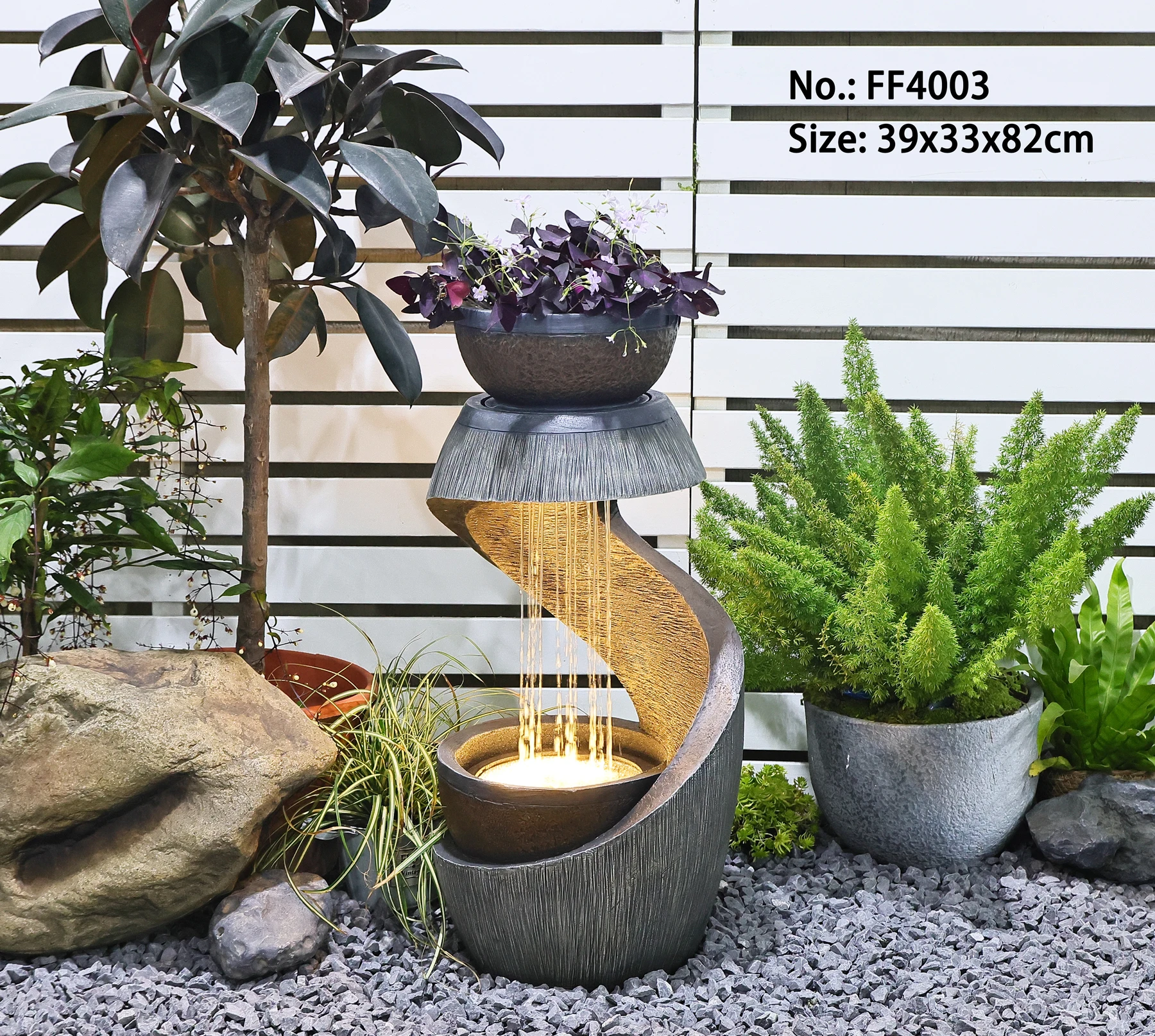 Factory Price Best Sale Interior Decoration Fountains Indoor Home Decor Abstract Rain Water Feature Outdoor Garden