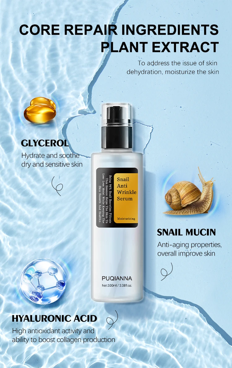 OEM Factory Advanced Snail 96 Mucin Power Essence Made in Korea Hydrating Serum Cream Korean Products Female K Beauty