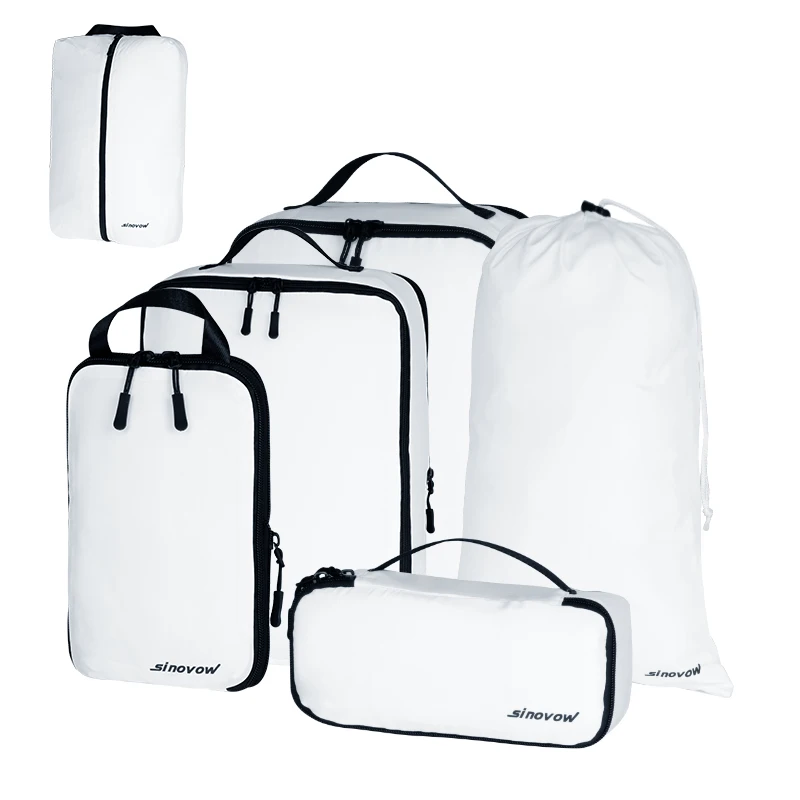 6 Piece Compression Packing Cubes For Travel With Double Capacity Design Compression Cube