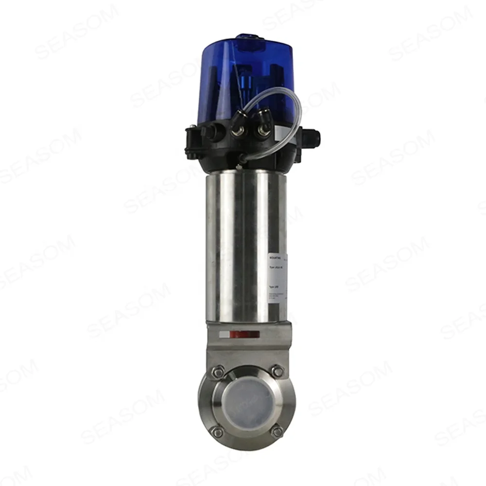 24V DC NPN Inductive proximity sensor C top controller sanitary hygienic penumatic actuator butterfly valve