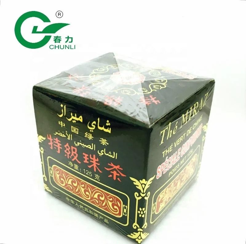 Zhejiang Tea the Vert De Chine Green Tea Gunpowder China Maroc 3505 Manufacturer OEM Brand Customized Packages