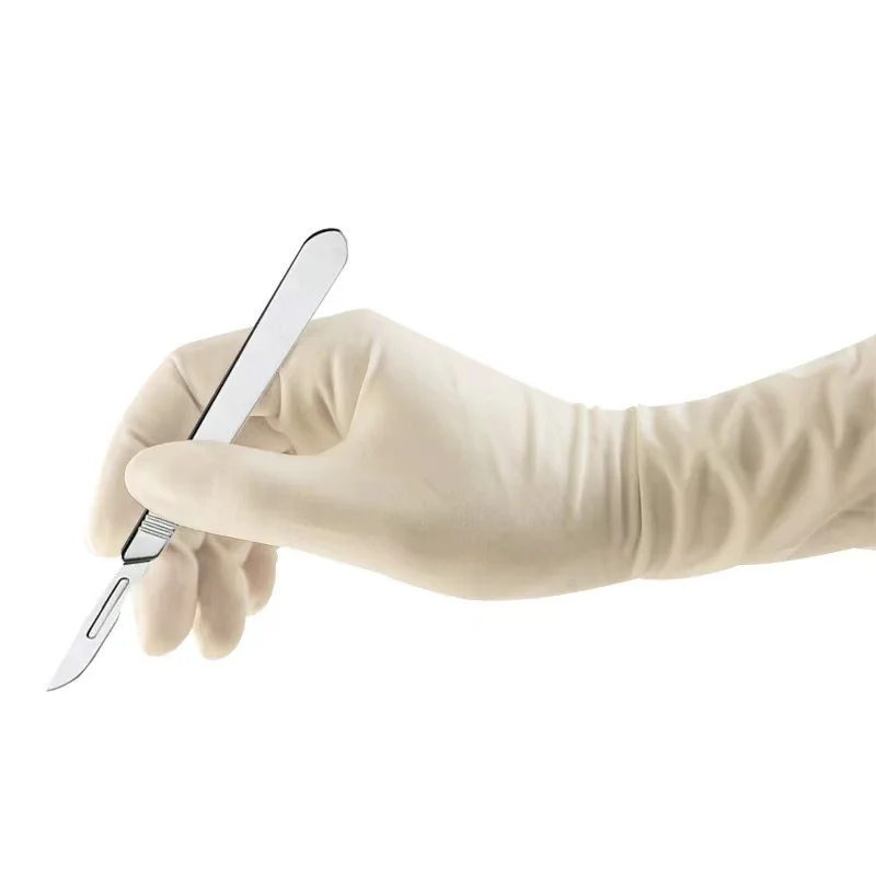 Hot selling Disposable Powdered or Powder free Medical Sterile 100%Thailand Natural Latex Surgical Gloves with CE Certification