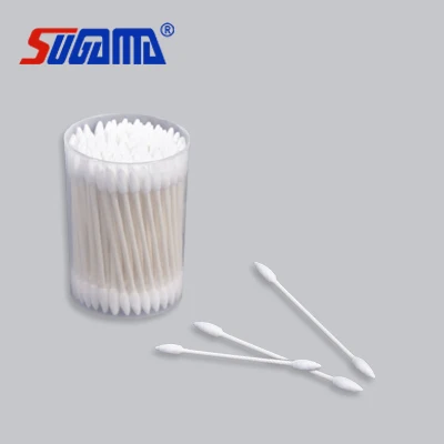 wholesale disposable eco-friendly natural cotton swab paper stick cotton ear buds