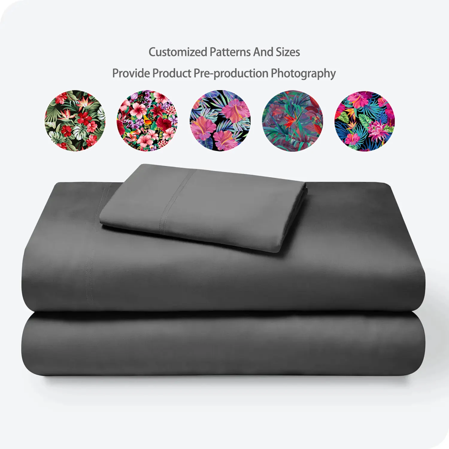 Комплект постельного белья с принтом тропических растений из 4 предметов оптовая продажа набор простыней 100% полиэстера