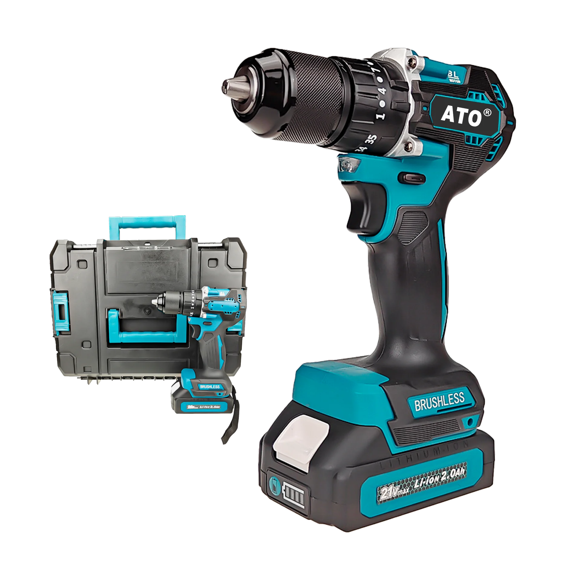 ATO A8025 Lithium-ion Battery Cordless Power Tools Industrial Special Electric Driver Exquisite Cordless Drill Total