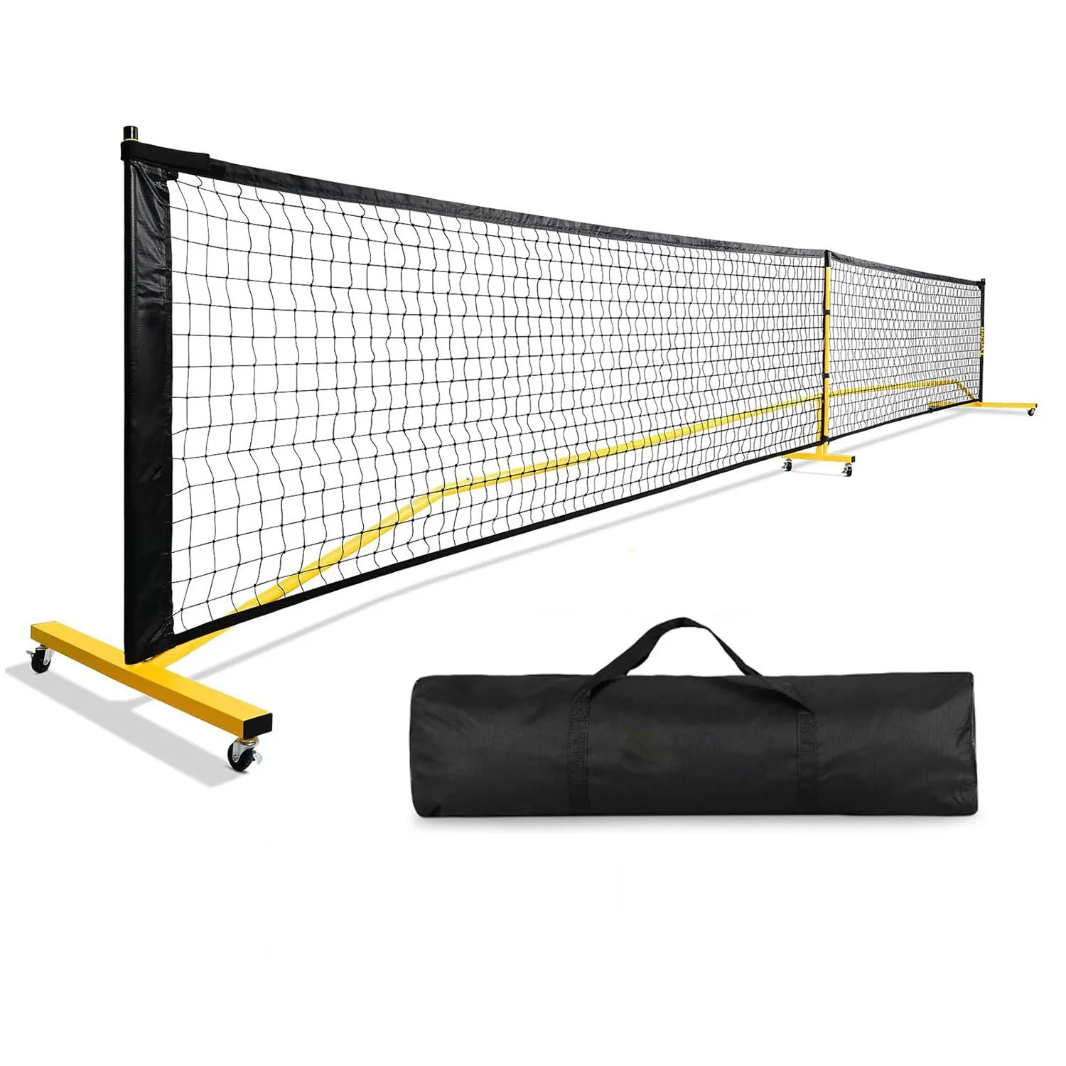22FT Badminton Pickleball Net - Adjustable Portable Net for Junior Tennis, Kids Volleyball & Soccer, and Backyard Games