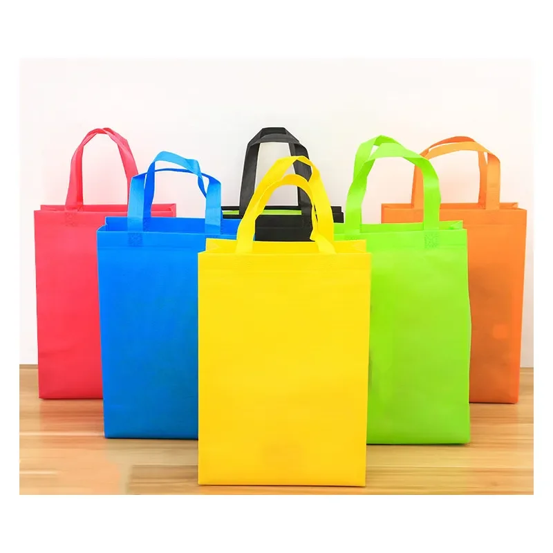 Cheap factory price new fashion reusable shopping bags with non-woven stock small size plain bag accept print logo
