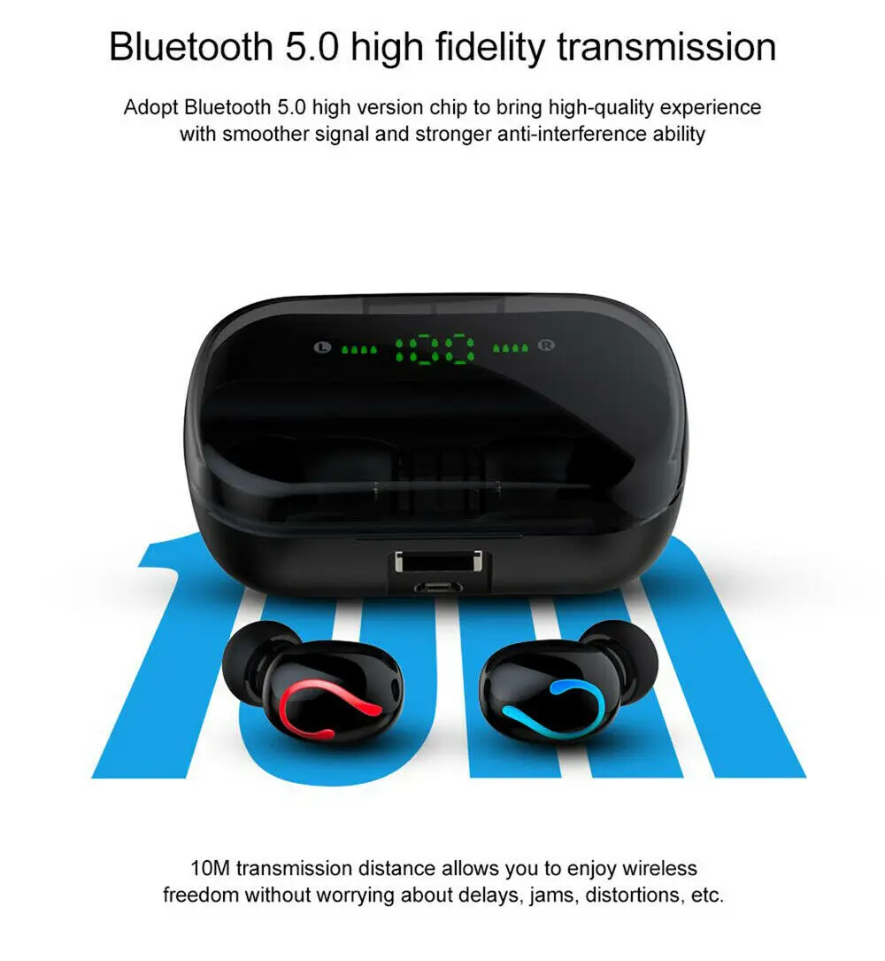 Q61 BT V5.0 Headset TWS Wireless Earphones Earbuds Stereo In-Ear Headphones