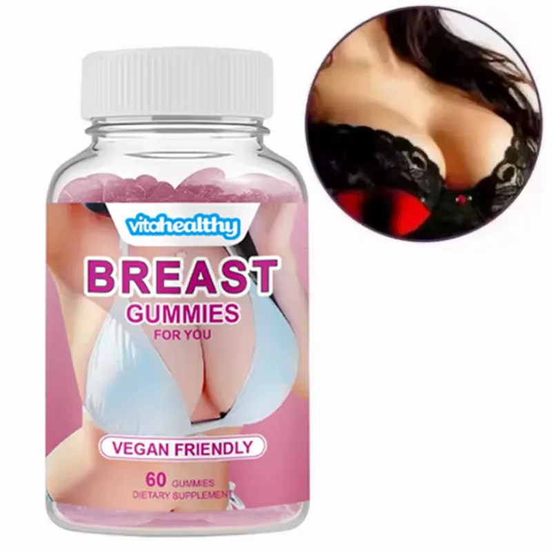 Vitahealthy OEM/ODM private label factory supply natural health products 60 breast enlargement shaped size gummies