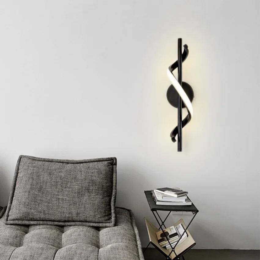 Modern led wall light metal living room wall sconce lighting