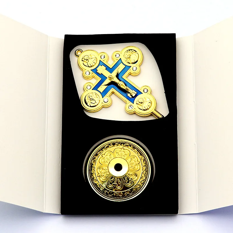 Hot sale cross crafts wholesale Jesus Christian Catholic desktop decoration metal religious jewelry crafts ornaments