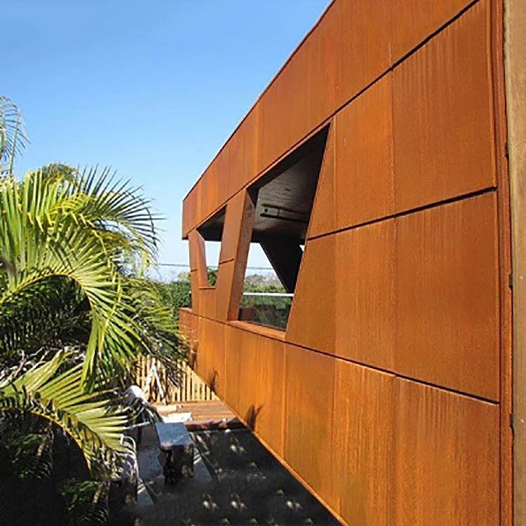 Weathering Resistant Outdoor corten steel decoration metal cladding systems corten steel wall panels