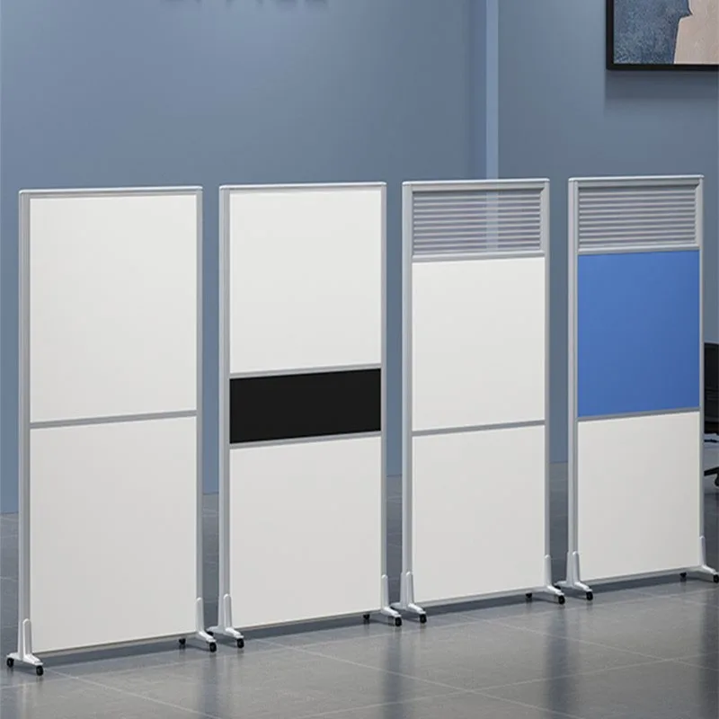 Modern Movable Office Partition Mobile Office Screen Divider Portable Wall Partitions With Wheels