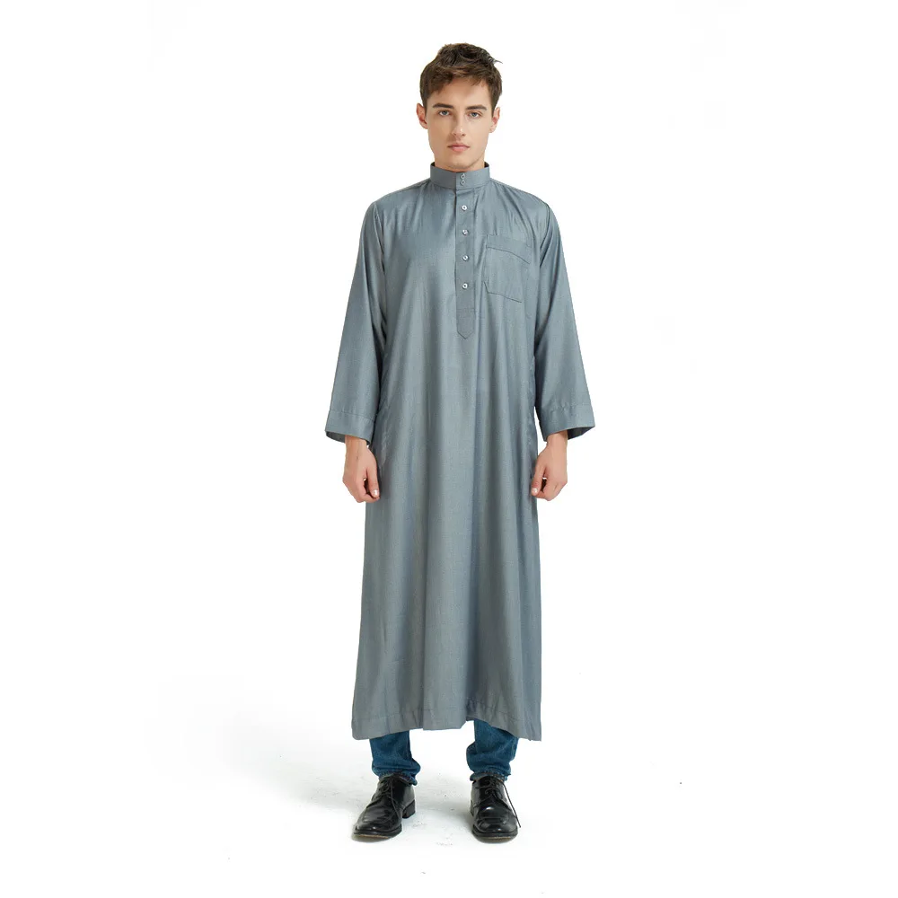 2022 polyester and viscose fabric material muslim clothing arab thobe thawb robe abaya thoub for winter wear