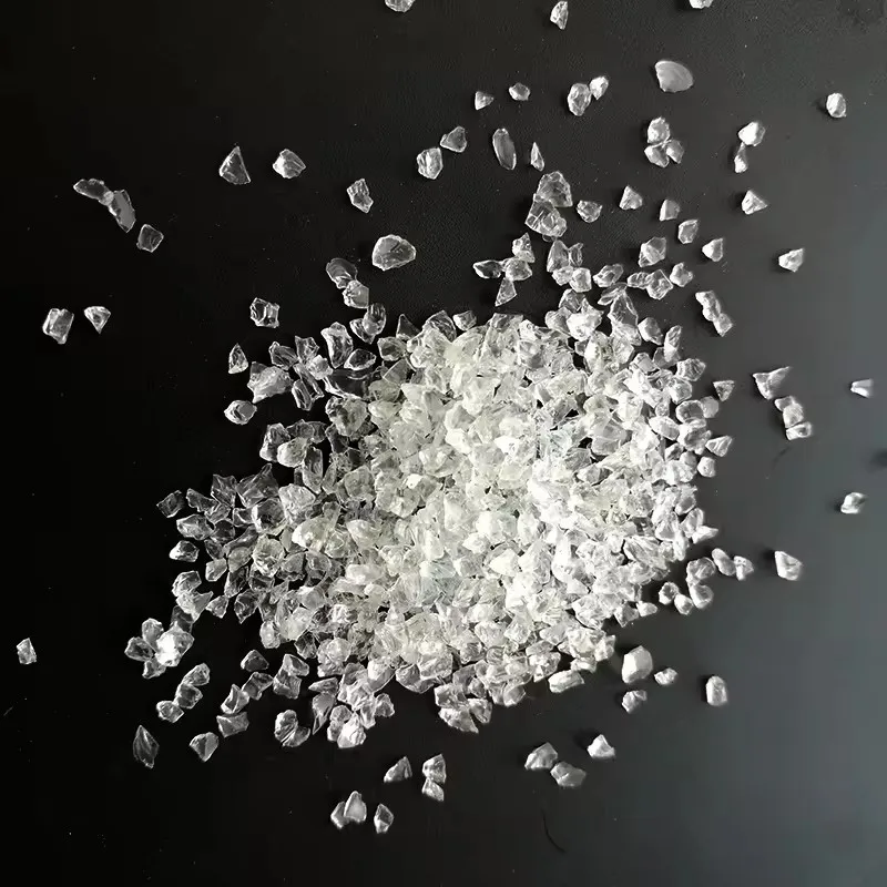 Оптовая продажа измельченное прозрачное стекло синего цвета скрап Лучшая цена в Китае