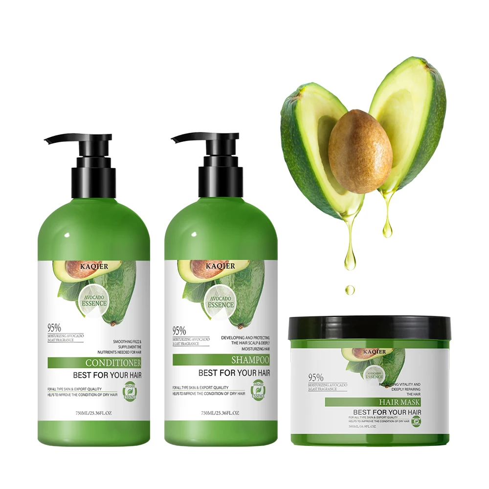 Healthy Avocado Extract Hair Care Products Smoothing Hair Treatment Nourishing Hair Care Sets For Salon