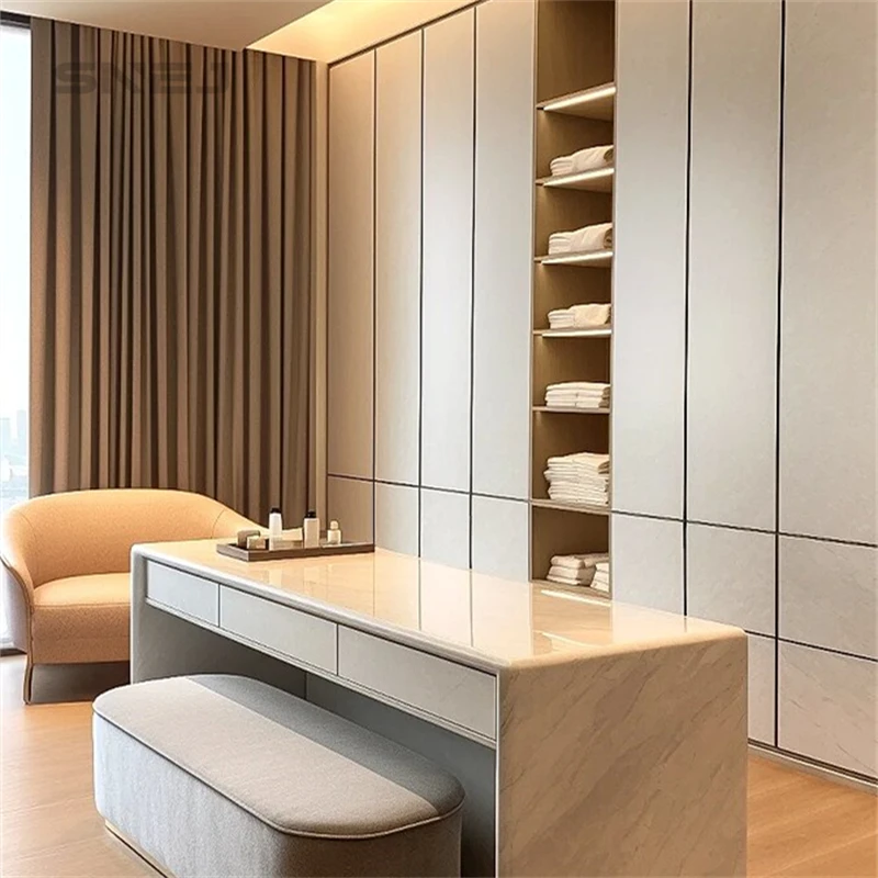 SNEJ 2024 Allure Customization Hot Sale Wardrobes Modern Style Walk in Closet for Villa Best Sale Practical Wardrobes from China