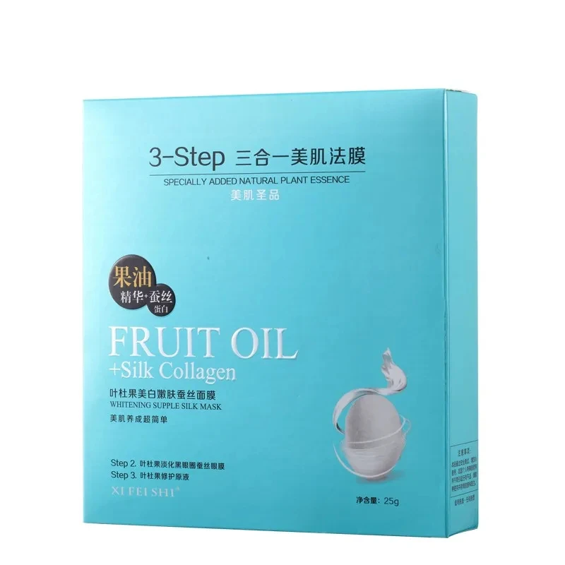 3 in 1 Silk Mask Hot China Manufacturer Supplied Whitening Silk Facial Mask fruit oil Nourish and moisturize private label