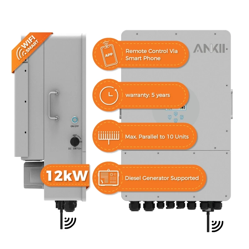 Germany warehouse  Deye Sun-12K-Sg04lp3-EU Ningbo Manufacturer 12kw Inverter 3 Phasen 12kw Hybrid Solar Home System