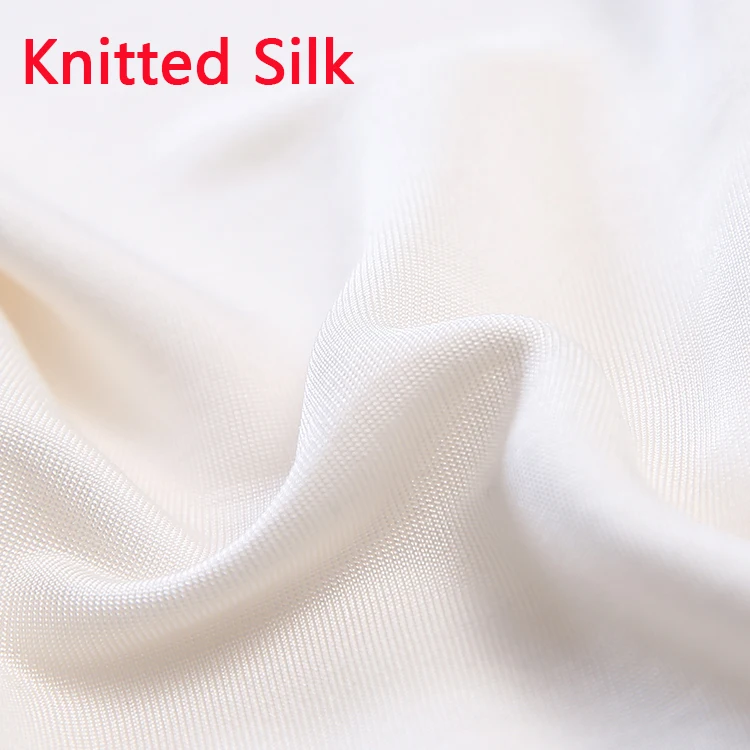 Настоящая 100 чистая мягкая трикотажная кофта тутового белого цвета, шелковая рубашка, платье, шелковая ткань
