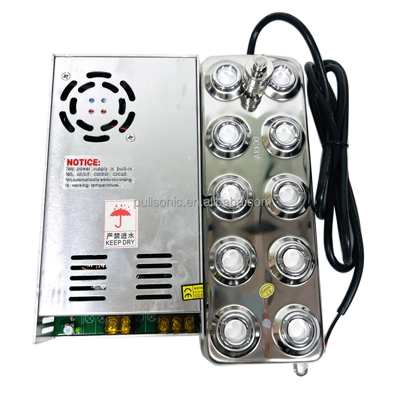 10-Head Replaceable Atomizer Ultrasonic Fog Machine Waterproof Float Type Ultrasonic Spray Humidifier Landscaping Vegetable