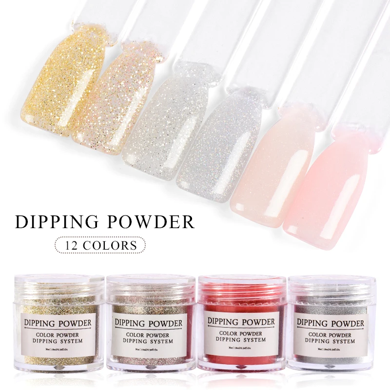 Лидер продаж на Amazon, Прямая поставка, органический чистый цвет, блестящий акриловый порошок для ногтей