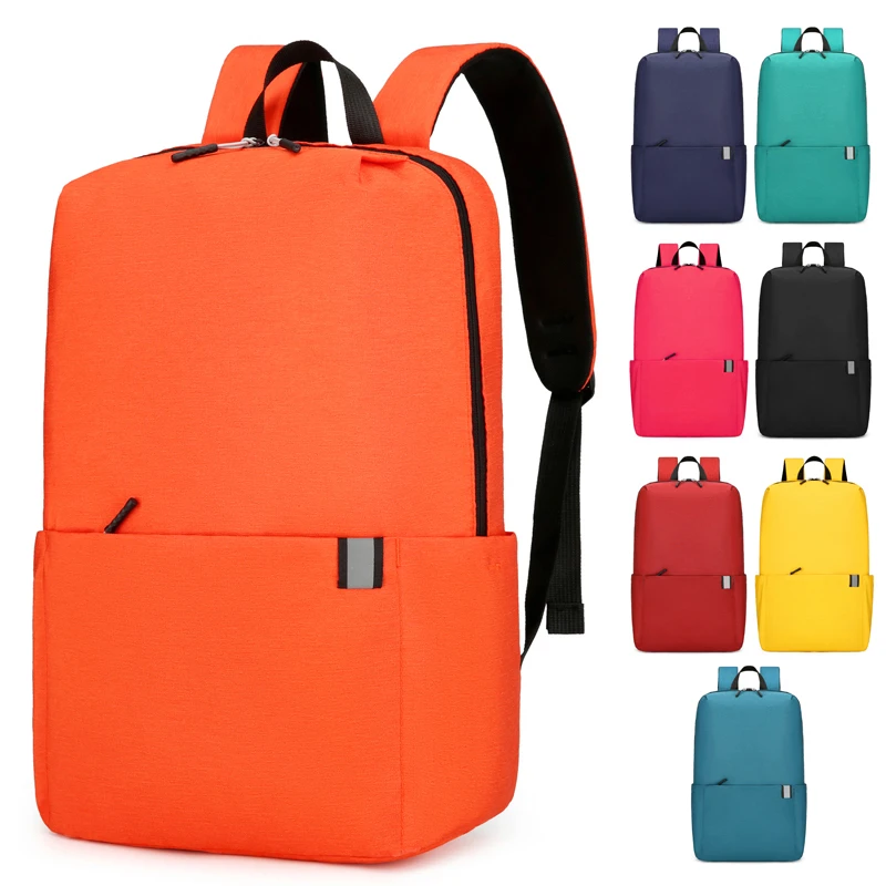 Simply design leisure polyester backpack large capacity multi-colors school student backpack custom logo