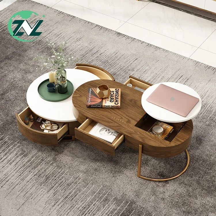 
 Good design Living Furniture Table Wooden Tea Lift Top Coffee Table Side Marble Coffee Table Modern  
