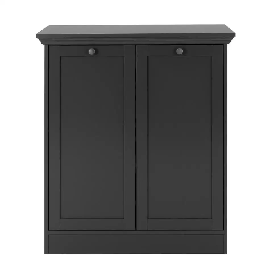 Multipurpose 2 doors in anthracite gray finish sideboard chest of drawers storage cabinet