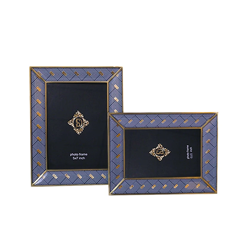 Light luxury glass inkjet photo frame 6 inch 7 inch dining table creative photo office living room decoration European style pho