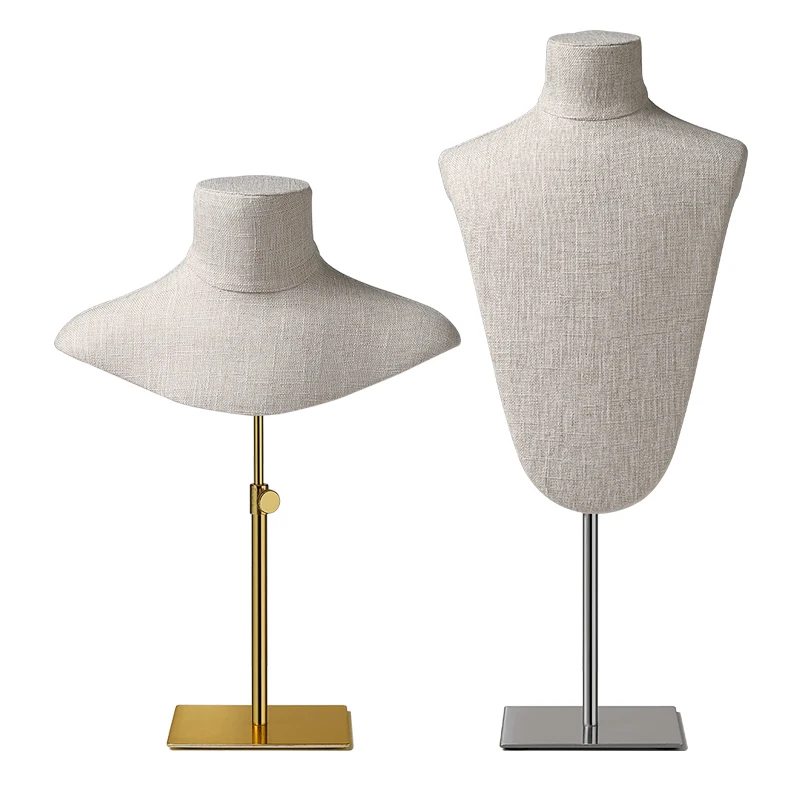 High-end jewelry pendant necklace model shelf rack items accessories silk scarf bow tie display shelf