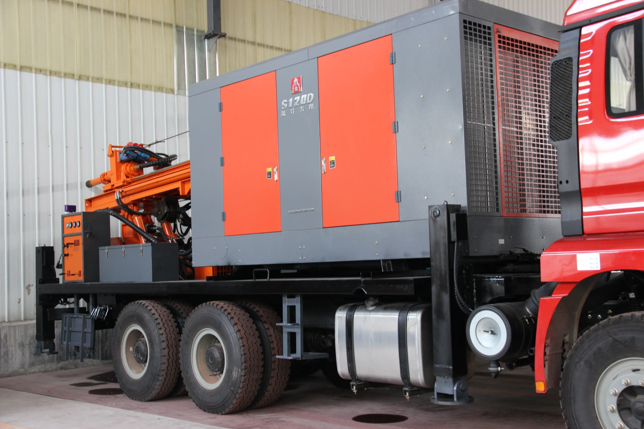 STARS NEW DESIGN camion forage Vehicle Price With Air Compressor Hydraulic Trailer Tractor Truck Mounted Water Well Drilling Rig