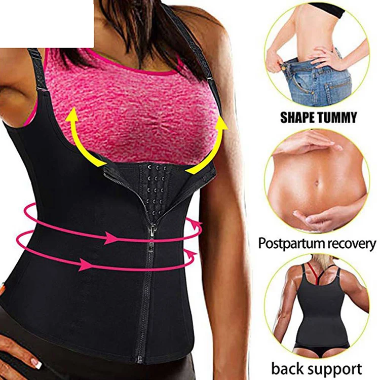 Adjustable Cincher Zipper Corset Training Vest High Quality Body Shaper Slimming Latex Waist Trainer for  Women