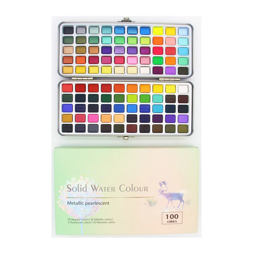 Набор акварельных 128 неоновых цветов, 50 72, 90 100