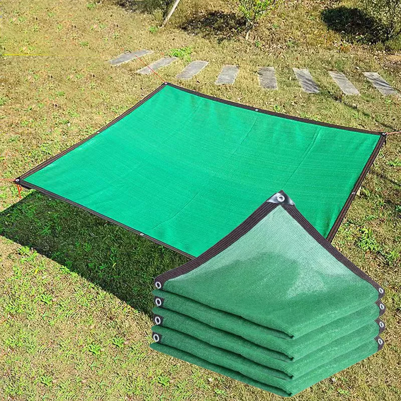 HDPE outdoor garden green black customized size sunshade shade net sail with grommets