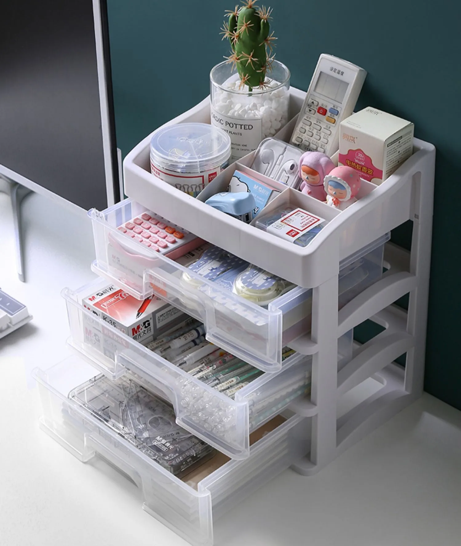 Makeup Organizer Jewelry Container Make Up Case Makeup Brush Holder Organizers Box With Stickers Cosmetic Storage Box Rack
